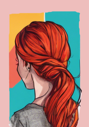 Red head girl with side half up twists happy vibrant colours_edited